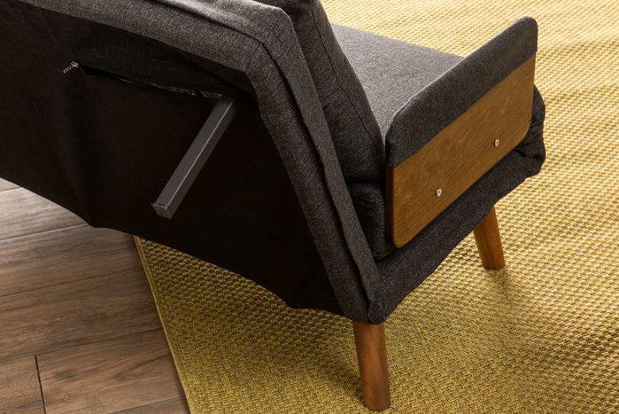Atelier Del Sofa Cosmo Sofá-Cama de 2 Plazas - Gris oscuro